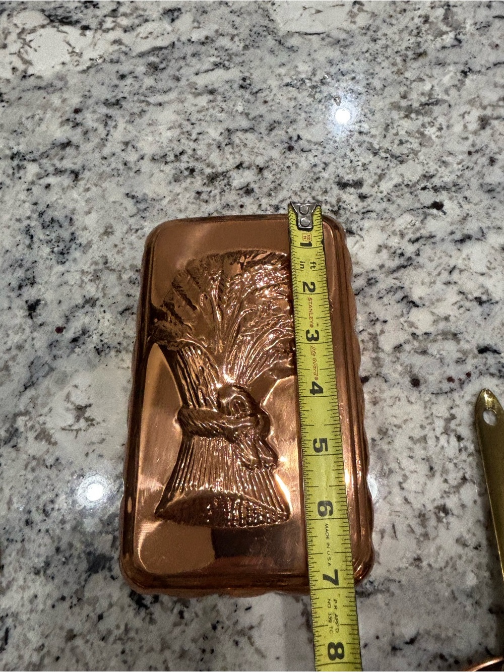 Vintage Copper Kitchen Molds Lot of 4 Cherry Pear Wheat Apple Cottagecore - Picture 10 of 15